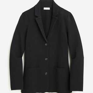 J CREW Classic Black Women's SweaterBlazer S8ze S 100% Merino Wool